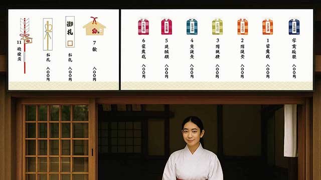 クラウド型CMSにより複数台のサイネージを一括管理できるため神社側の運用負担を軽減