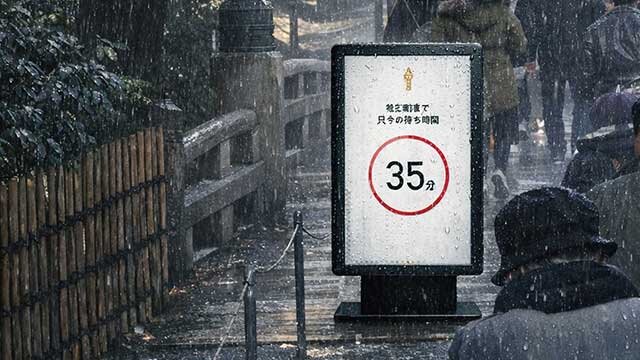 屋外用は高輝度パネルと防塵・防水筐体を採用し、景観に配慮したオリジナル筐体の制作も可能