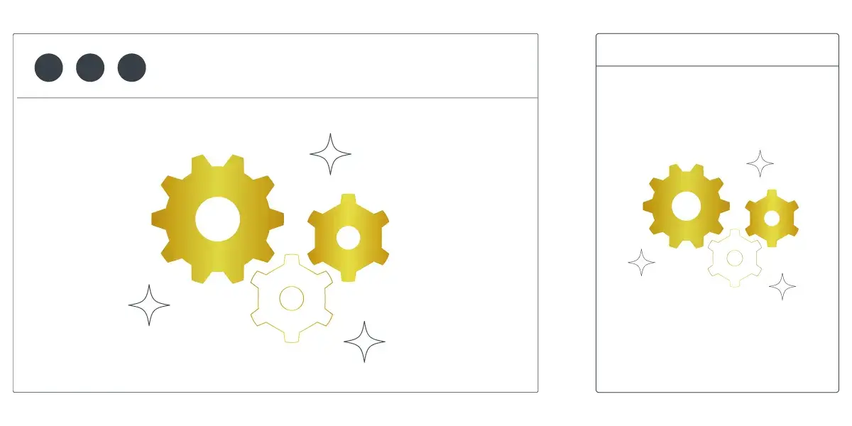 最適化されたウェブサイトの表示例